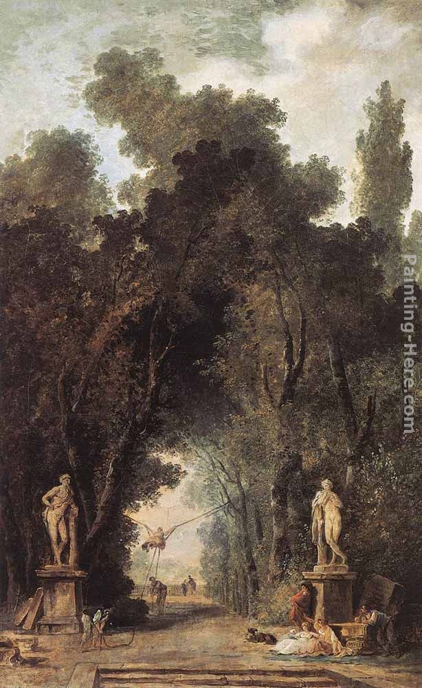 Avenue in a Park painting - Hubert Robert Avenue in a Park art painting